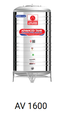 แท็งค์น้ำสเตนเลส ตราแอ็ดวานซ์ พื้นนูน มี มอก. 1600 ลิตร รหัส AV1600