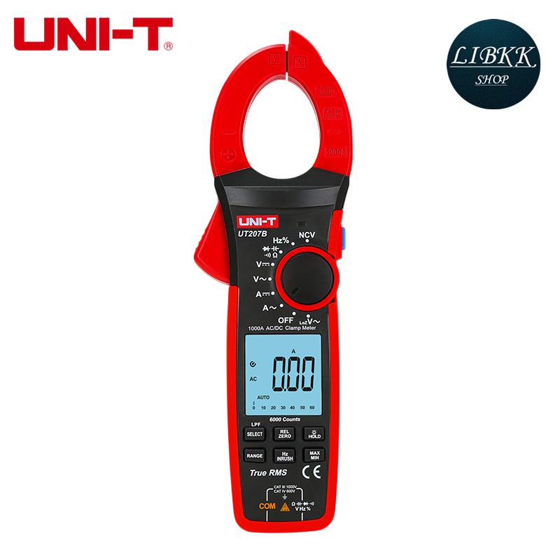 UNI-T UT207B 1000A แคลมป์มัลติมิเตอร์ VFC เครื่องวัดแรงดันไฟฟ้า DC / AC ช่วงอัตโนมัติ