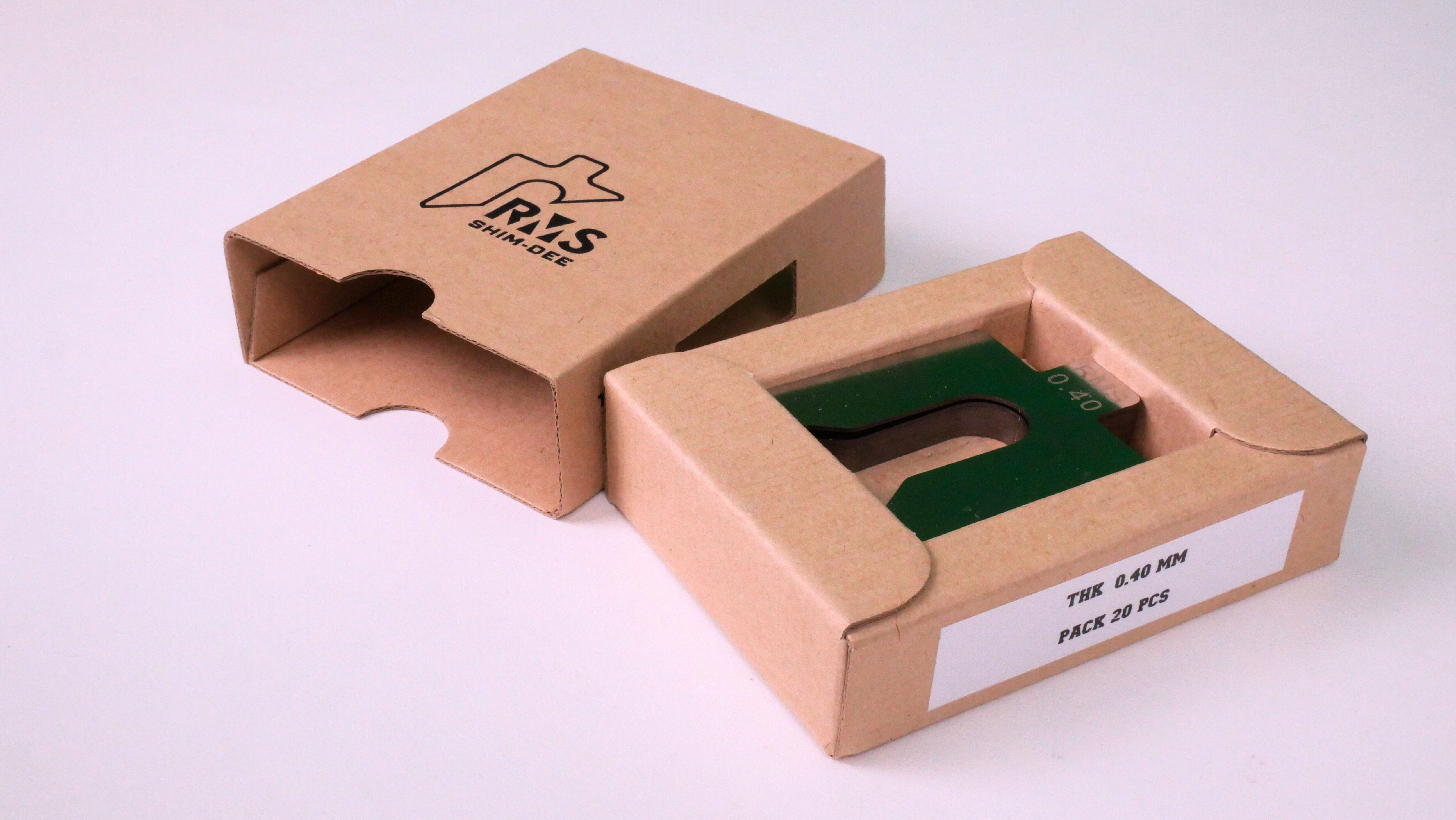 แผ่นชิมตั้งระดับสำเร็จรูป RMS SHIM-DEE สำหรับงานอุตสาหกรรม ขนาด 50x50มม. หนา 0.40มม. (Industrial Precut Shim)