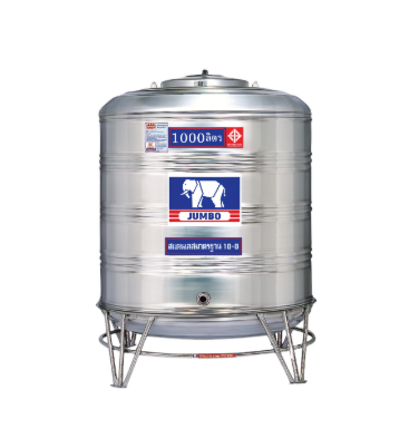 แท็งค์น้ำสเตนเลส ตราจัมโบ้ รุ่นพื้นนูน 0.6 มม. 1000 ลิตร รหัส JN1000