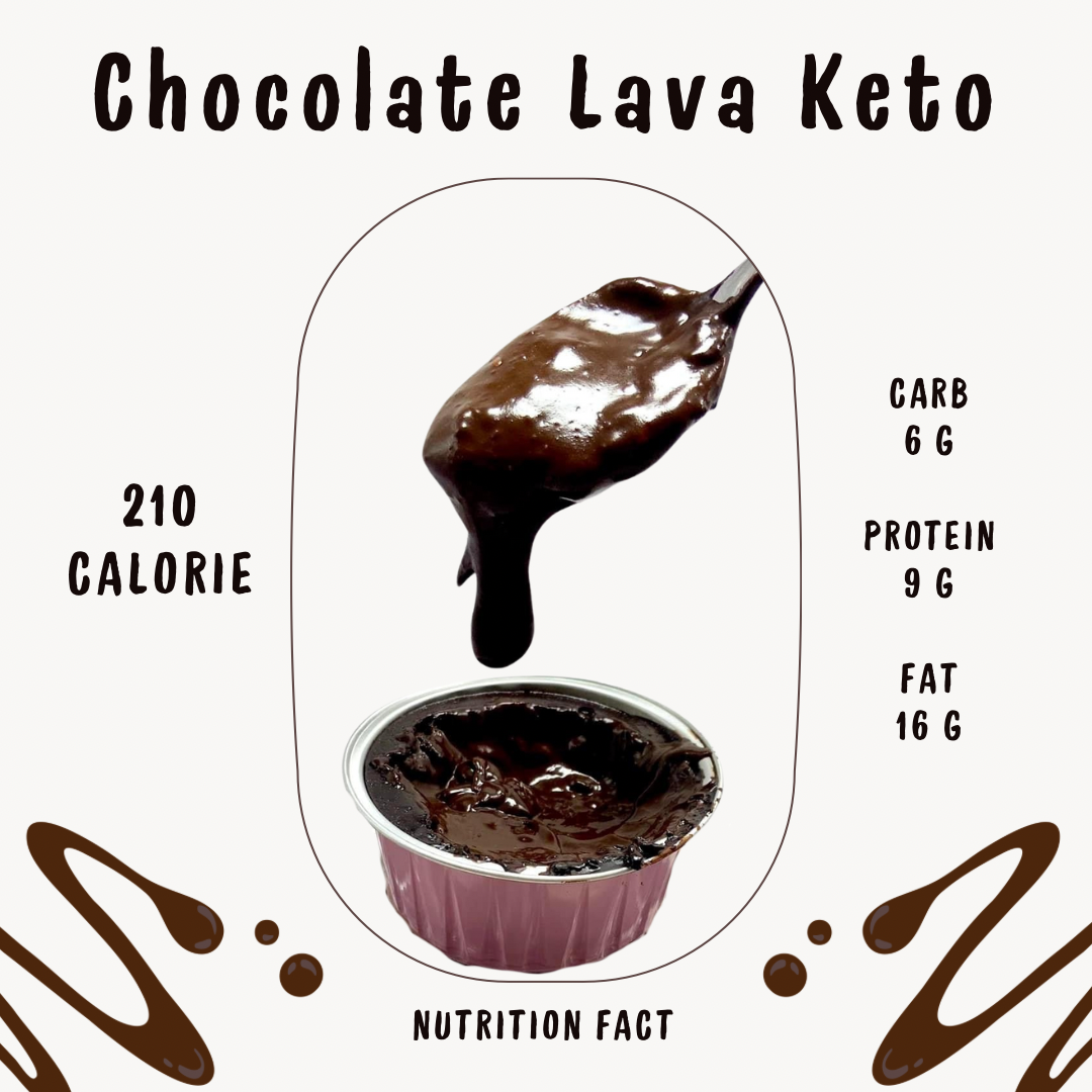 ช็อคโกแลตลาวา สูตรคีโต Chocolate Lava [KETO] ไร้แป้ง ไร้น้ำตาล *🚑ขนส่งเย็นเท่านั้น*
