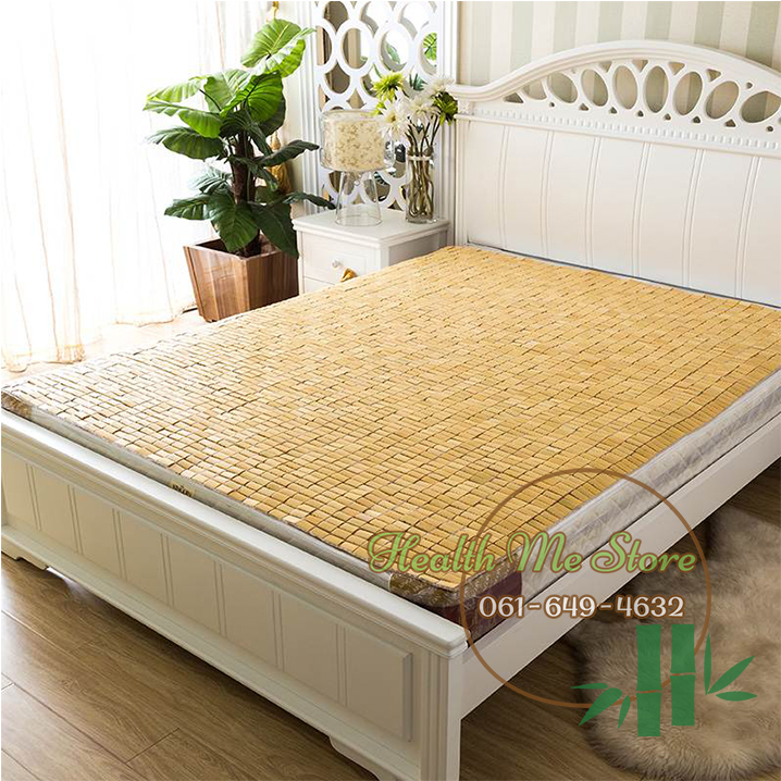 เสื่อไม้ไผ่แบบเม็ด 6 ฟุต ขนาด 180x180 cm 夏季麻将凉席 床上竹块竹席 Bamboo Mat