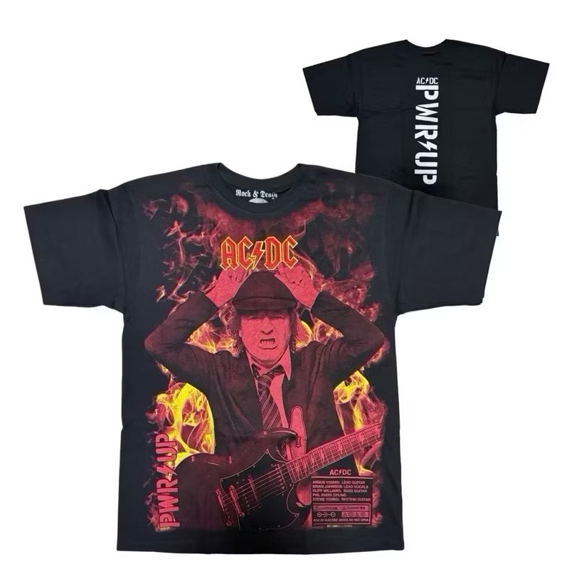 เสื้อวง AC/DC T-SHIRT ป้าย ROCK&DEATH งาน BOOTLEG MEXICO