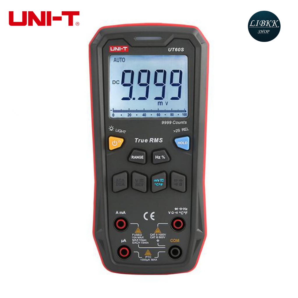 UNI-T แท้ ส่งจากไทย UNI-T UT60S สมาร์ทดิจิตอลมัลติมิเตอร์ 1000V AC DC Voltmeter Ammeter True RMS ความถี่ Capacitor เครื่