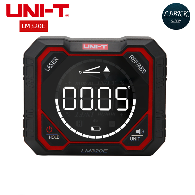 UNI-T LM320E เครื่องทดสอบมุม Inclinometer Digital Angel Meter 4*90° ด้วยการวัดมุมสัมบูรณ์