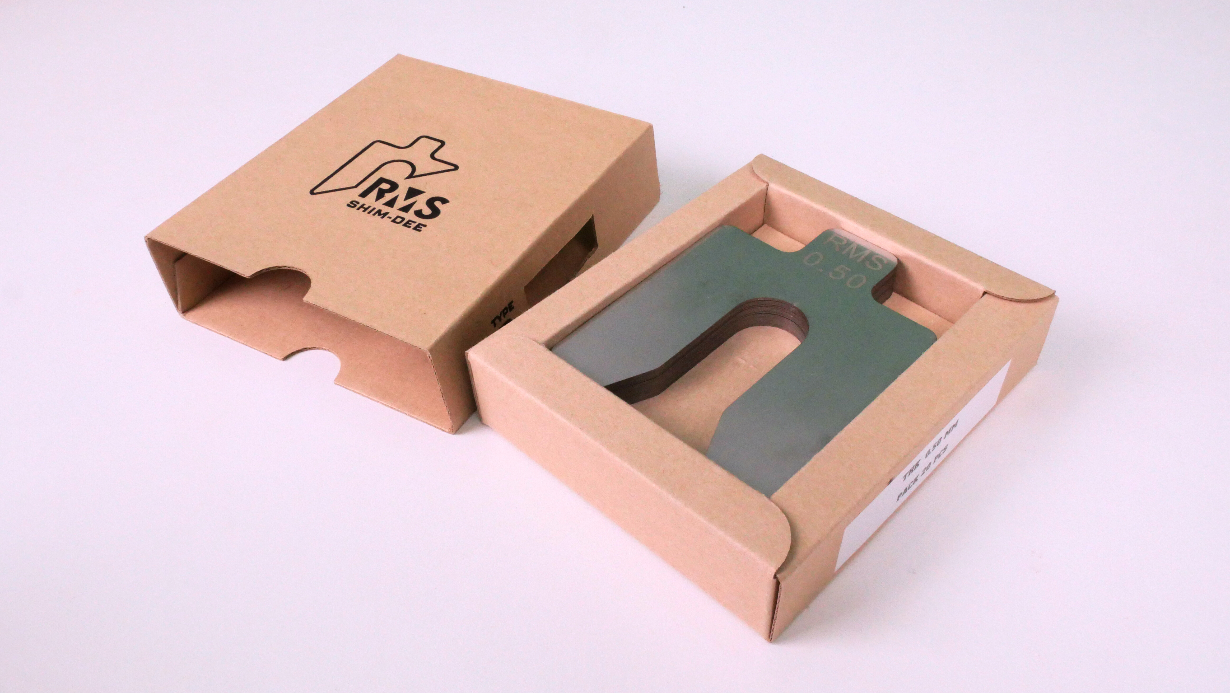 แผ่นชิมตั้งระดับสำเร็จรูป RMS SHIM-DEE สำหรับงานอุตสาหกรรม ขนาด 75x75มม. หนา 0.50มม. (Industrial Precut Shim)