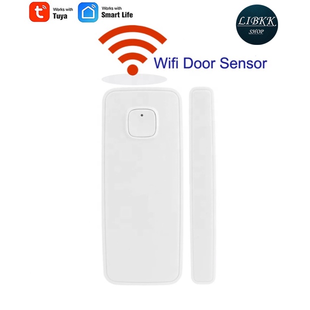 Tuya(ทูย่า) Tuya สมาร์ท Wifiเซ็นเซอร์ประตูหน้าต่างเครื่องตรวจจับ 门窗感应 Smart Life ใช้งานร่วมกับ Alexa Googl