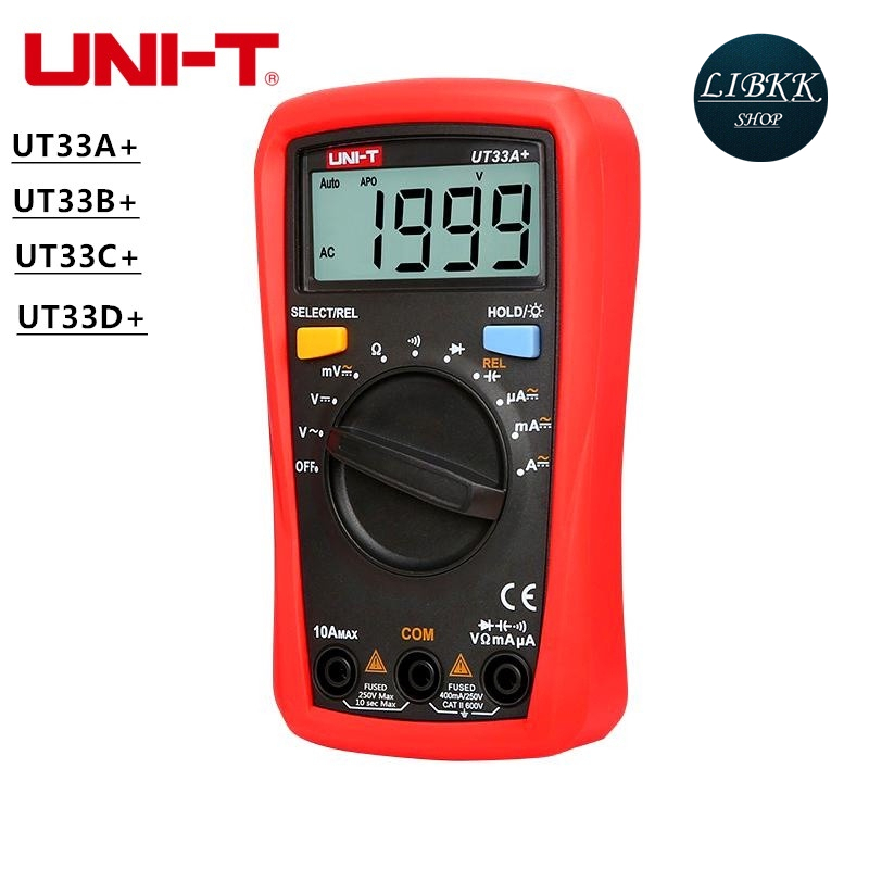UNI-T Uni-T UT33A+,UT33B+,UT33C+,UT33D+ มิเตอร์วัดไฟดิจิตอล,มัลติมิเตอร์ดิจิตอล (ของมีพร้อมส่งทุกรุ่น)
