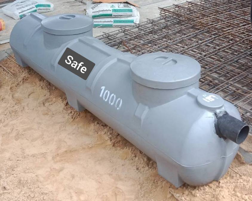 ถังบำบัดน้ำเสีย PE SAFE ทรงแคปซูล 1000 ลิตร รุ่น ST-1000 capsule