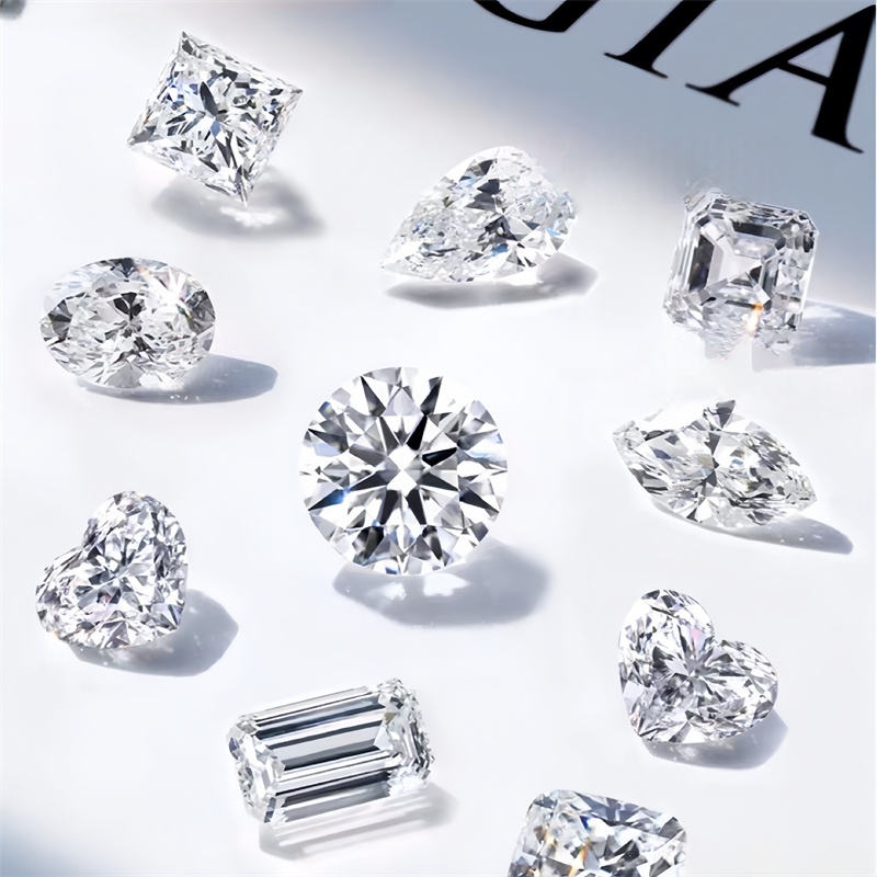 เพชรสังเคราะห์โครงสร้างเพชรแท้เพาะเลี้ยง ผลิตตามแบบทรงที่ต้องการ 0.3-10 กะรัต