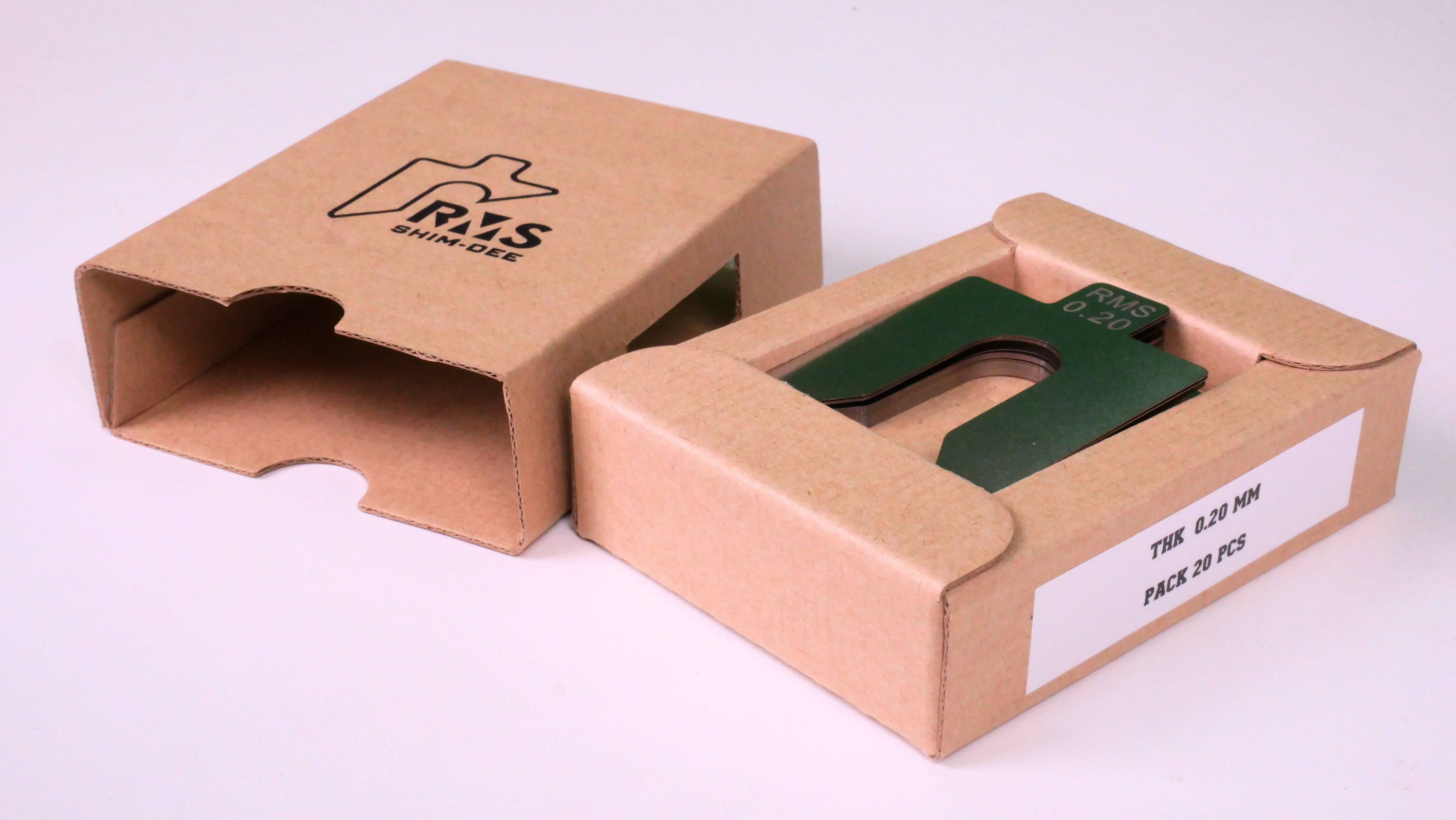 แผ่นชิมตั้งระดับสำเร็จรูป RMS SHIM-DEE สำหรับงานอุตสาหกรรม ขนาด 50x50มม. หนา 0.20มม. (Industrial Precut Shim)