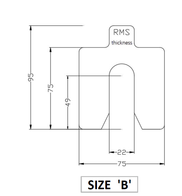 แผ่นชิมตั้งระดับสำเร็จรูป RMS SHIM-DEE สำหรับงานอุตสาหกรรม ขนาด 75x75มม. หนา 0.05มม. (Industrial Precut Shim)