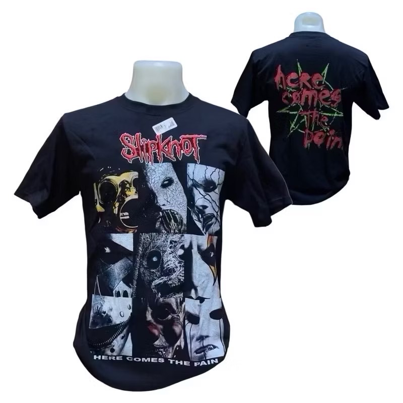 เสื้อวง SLIPKNOT T-SHIRT ป้าย ROCK&DEATH งาน BOOTLEG MEXICO