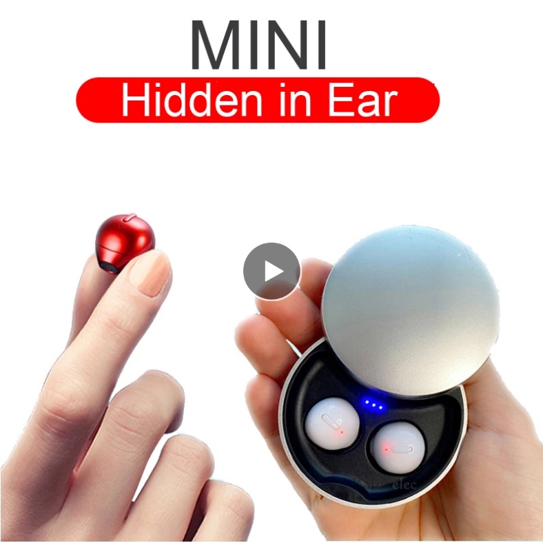 TWS(ทีดับบลิวเอส) TWS YH-100 หูฟังไร้สายขนาดเล็ก MINI ที่มองไม่เห็น หูฟังบลูทูธ หูฟังแบบสปอร์ตในหูพร้อมไมโครโฟน หูฟังสำหรับหูเล็ก