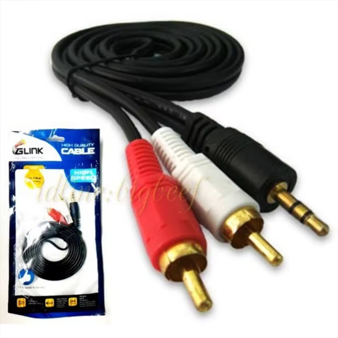 สายเคเบิ้ล Sound PC to SPK M/M 1:2 (1.5M-3M) หัวทอง