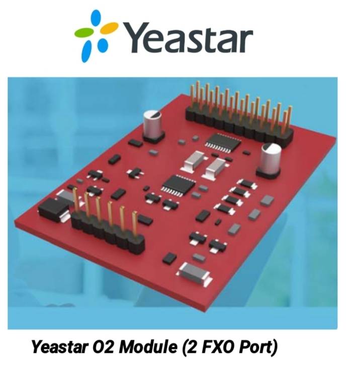 Yeastar O2 Module (2 FXO Port)ราคา 4,200฿ .สำหรับสายนอกอนาล็อก 2 เบอร์