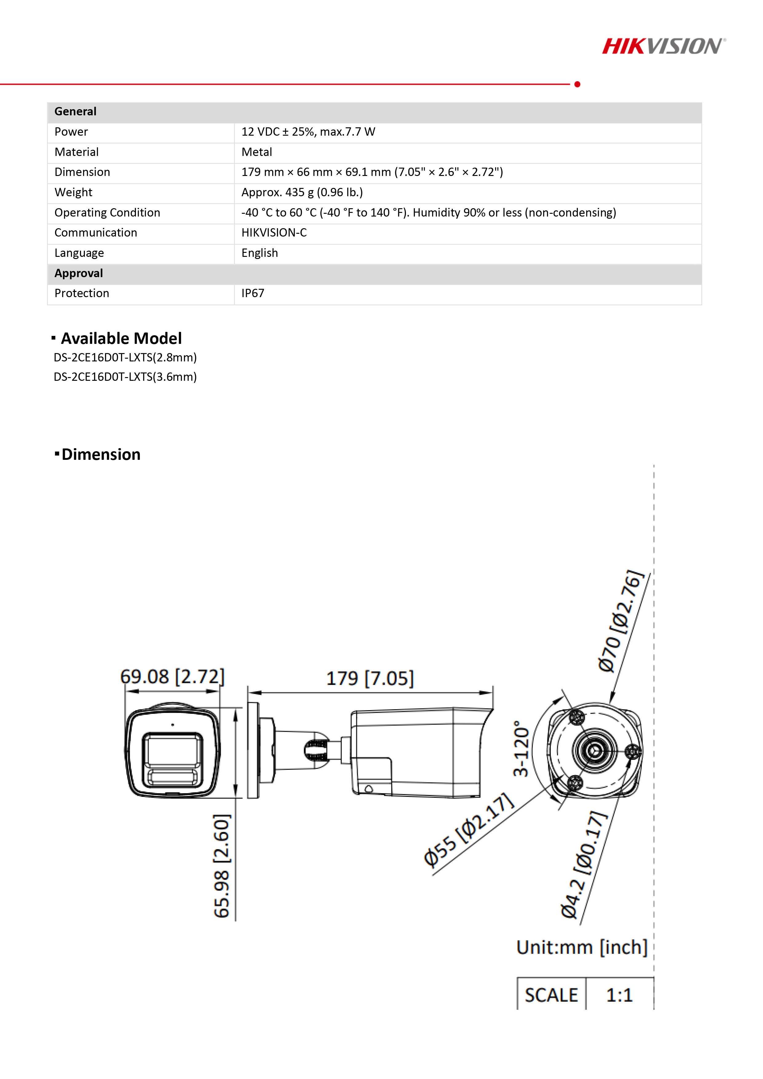 กล้องวงจรปิด Hikvision DS-2CE16D0T-LXTS กล้องวงจรปิดระบบ HD 2 ล้านพิกเซล รุ่นใหม่ Smart Hybrid Light, Two-Way Audio มีไมค์และลำโพงในตัว