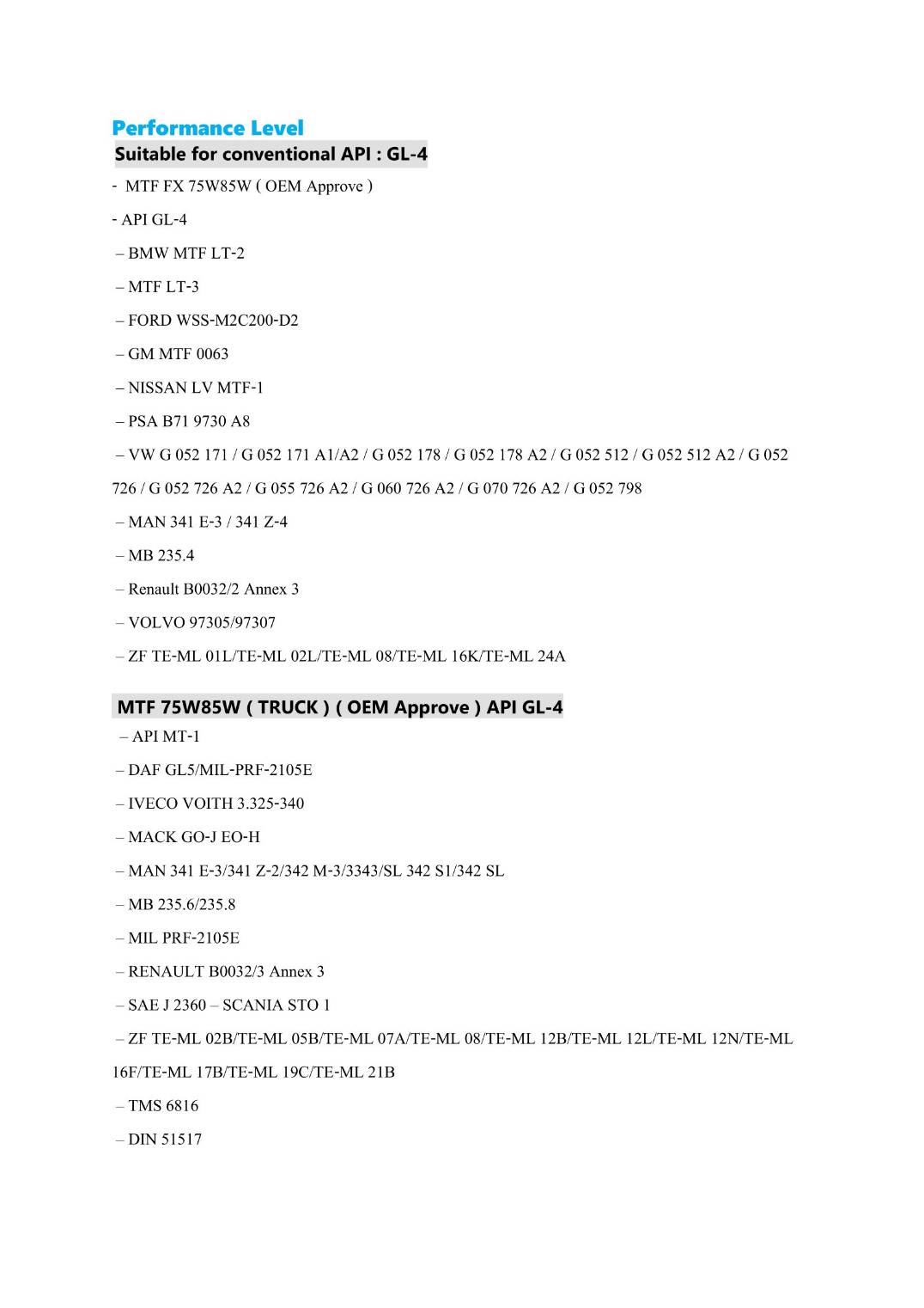 MITEC® MTF FX 75W-85W ( PAO ) 3 ลิตร