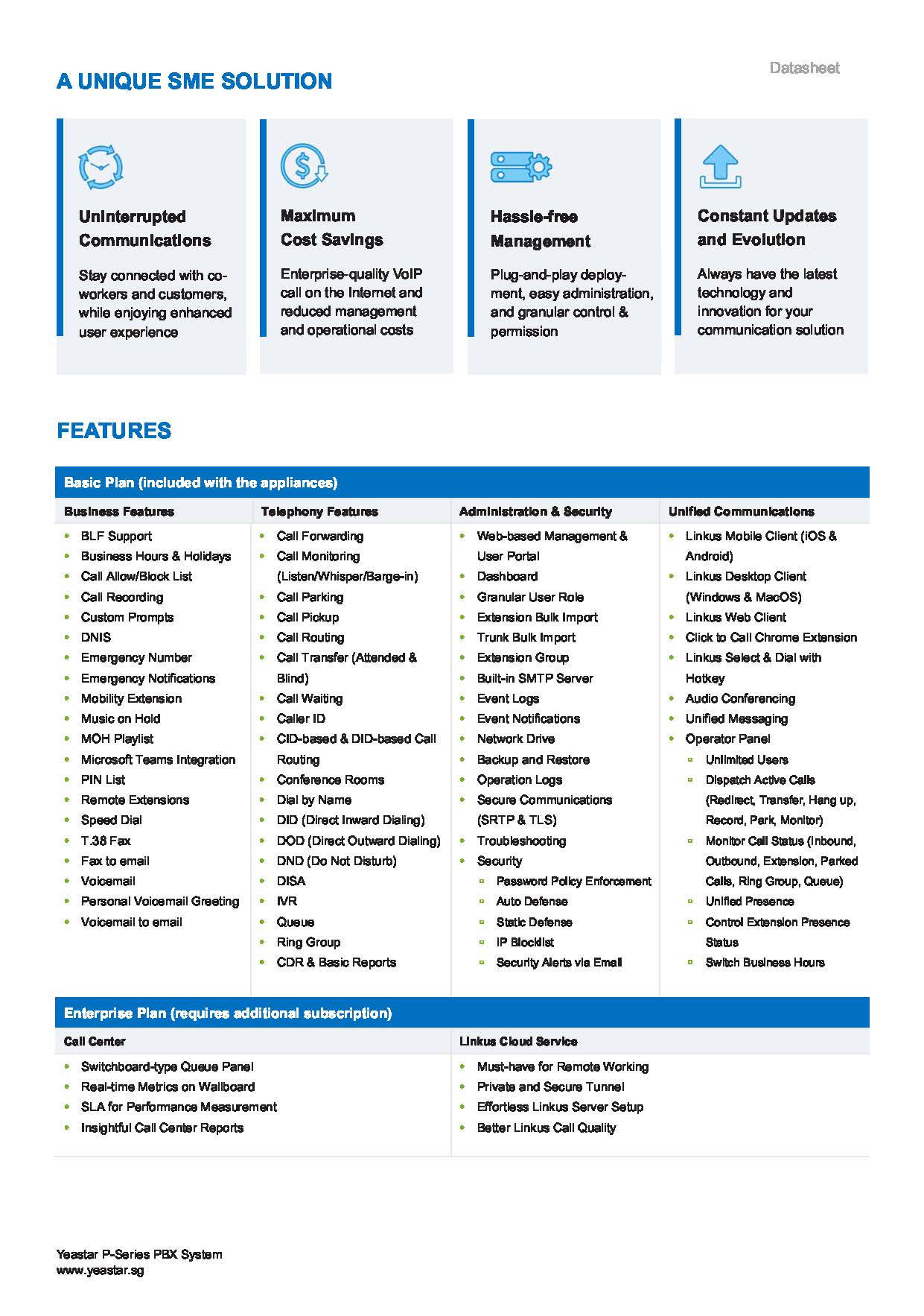 Yeastar P560 VoIP PBX ตู้สาขา IP-PBX ราคา 56,720฿ รองรับ 100 users, 30 Concurrent Calls