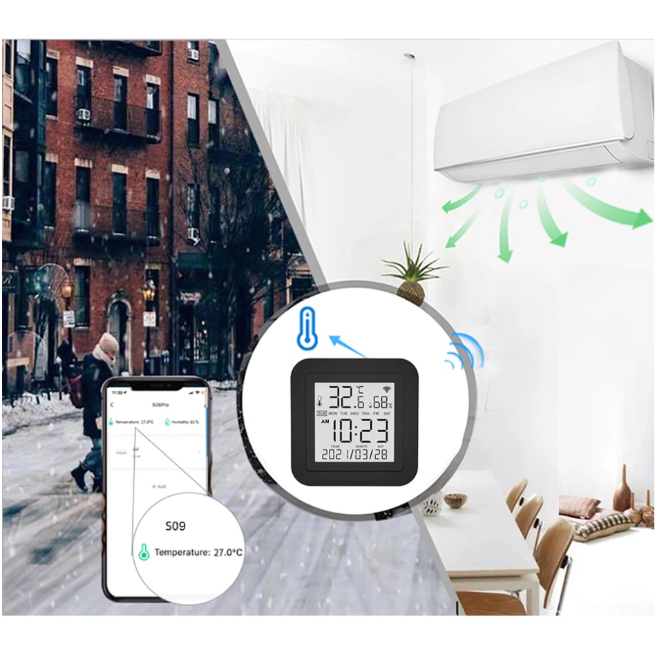 Tuya(ทูย่า) Tuya XSQ-9 S09 มีหน้าจอ IR Universal Remote Control อุปกรณ์ควบคุมรีโมท IR เช่น แอร์ ทีวี รองรับ Alexa, Google