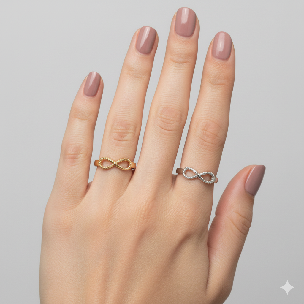 แหวนเงินแท้ "Infinity" วงเล็กๆ สำหรับนิ้วนางหรือนิ้วก้อย เรียบง่าย แต่ดูดี ใส่แล้วมือสวยขึ้นทันที 💍✨ มินิมอลแต่มีความหมาย ♾️