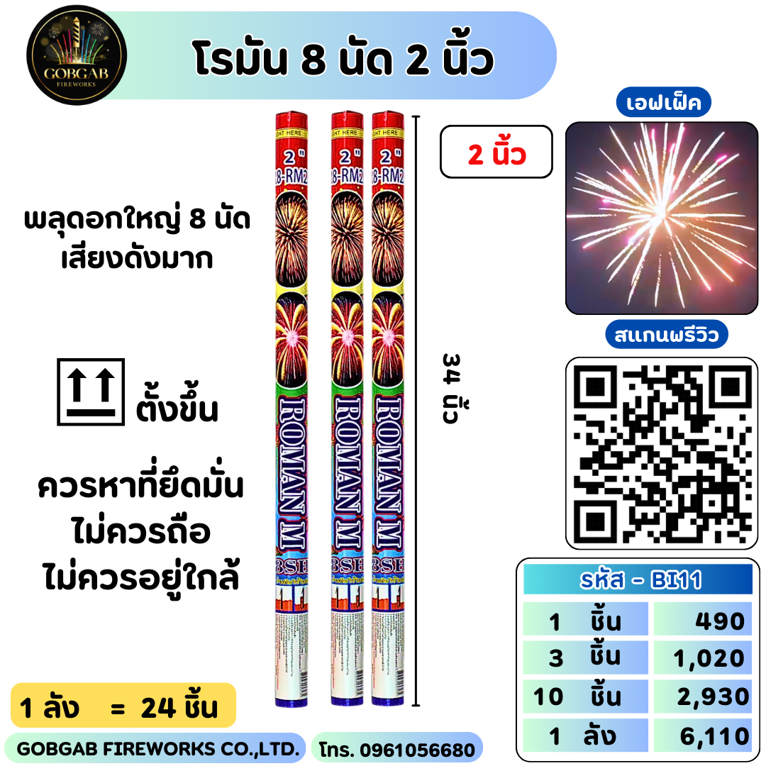 โรมัน 8 นัด 2 นิ้ว