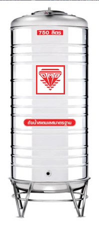 แท็งค์น้ำสเตนเลส ตราเพชร รุ่นพื้นนูน ทรงสูง 0.5 มม. 750 ลิตร รหัส AMCX-750