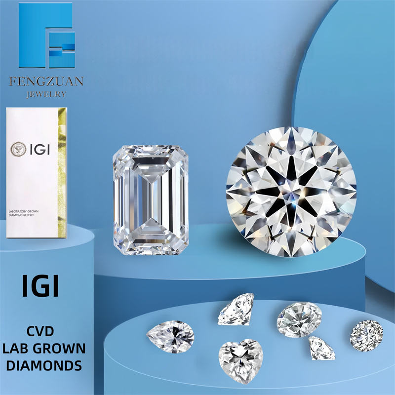 เพชรสังเคราะห์โครงสร้างเพชรแท้เพาะเลี้ยง สั่งผลิตตามแบบ กะรัตและทรงที่ต้องการ