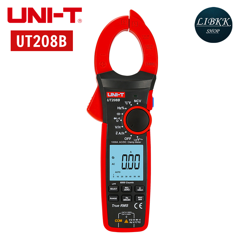 UNI-T UT208B True RMS Digital clamp Meter AC DC Current 1000A 1000V คีมแอมป์มิเตอร์ LPF 6000