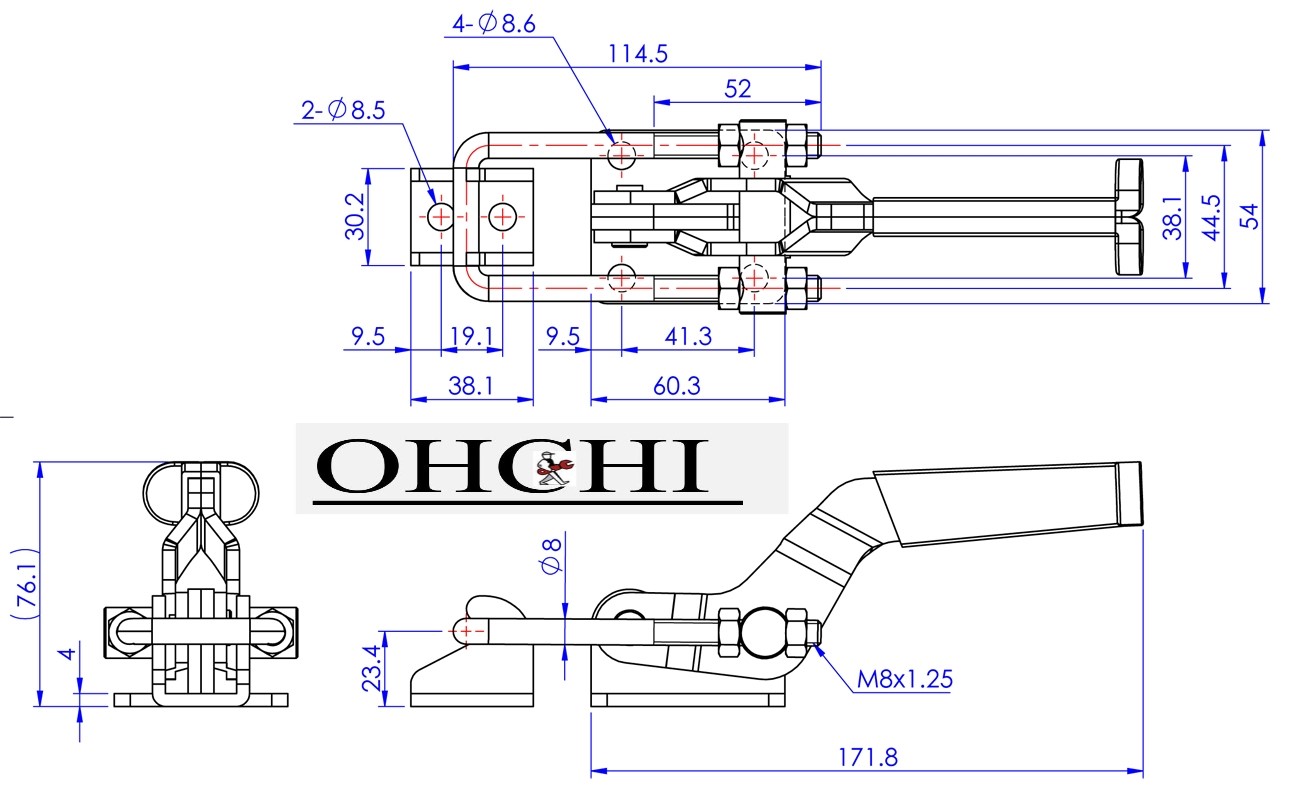 OHCHI แคมป์จับชิ้นงาน G-40341-SS รุ่นสแตนเลส 304