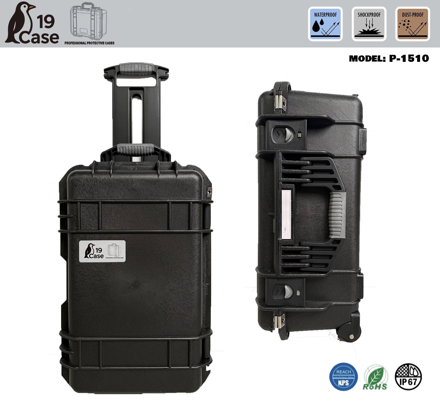 Hardcase P-1510 with Pick & Pluck Foam - Black