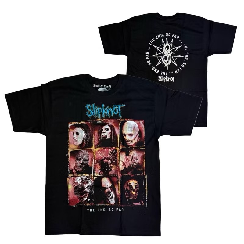 เสื้อวง SLIPKNOT T-SHIRT ป้าย ROCK&DEATH งาน BOOTLEG MEXICO