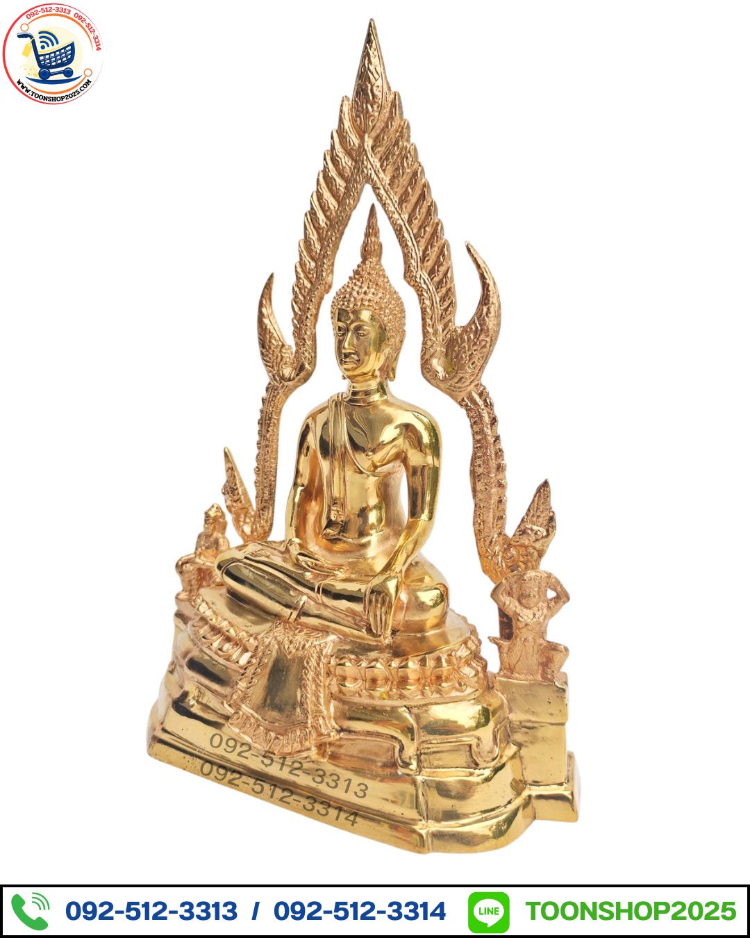 พระพุทธชินราช ทองเหลือง พิมพ์ 5 นิ้ว