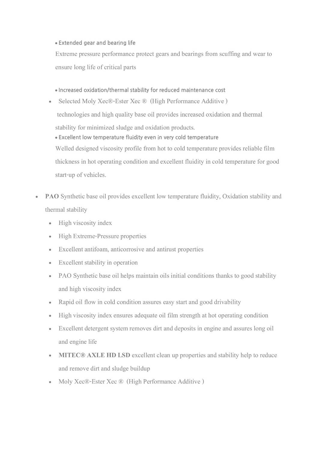 MITEC® AXLE HD 75W-90 LSD (PAO+ ) 20 ลิตร