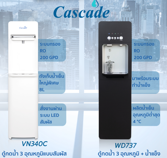 ตู้น้ำ 3 อุณหภูมิ แบบตั้งพื้น ระบบ RO รุ่น CC6-VN340C
