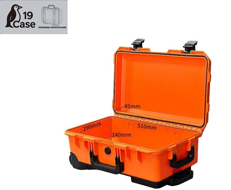 Hardcase 5129 Cabin size case with wheels - กล่องกันน้ำกันกระเเทก - Orange with Partition