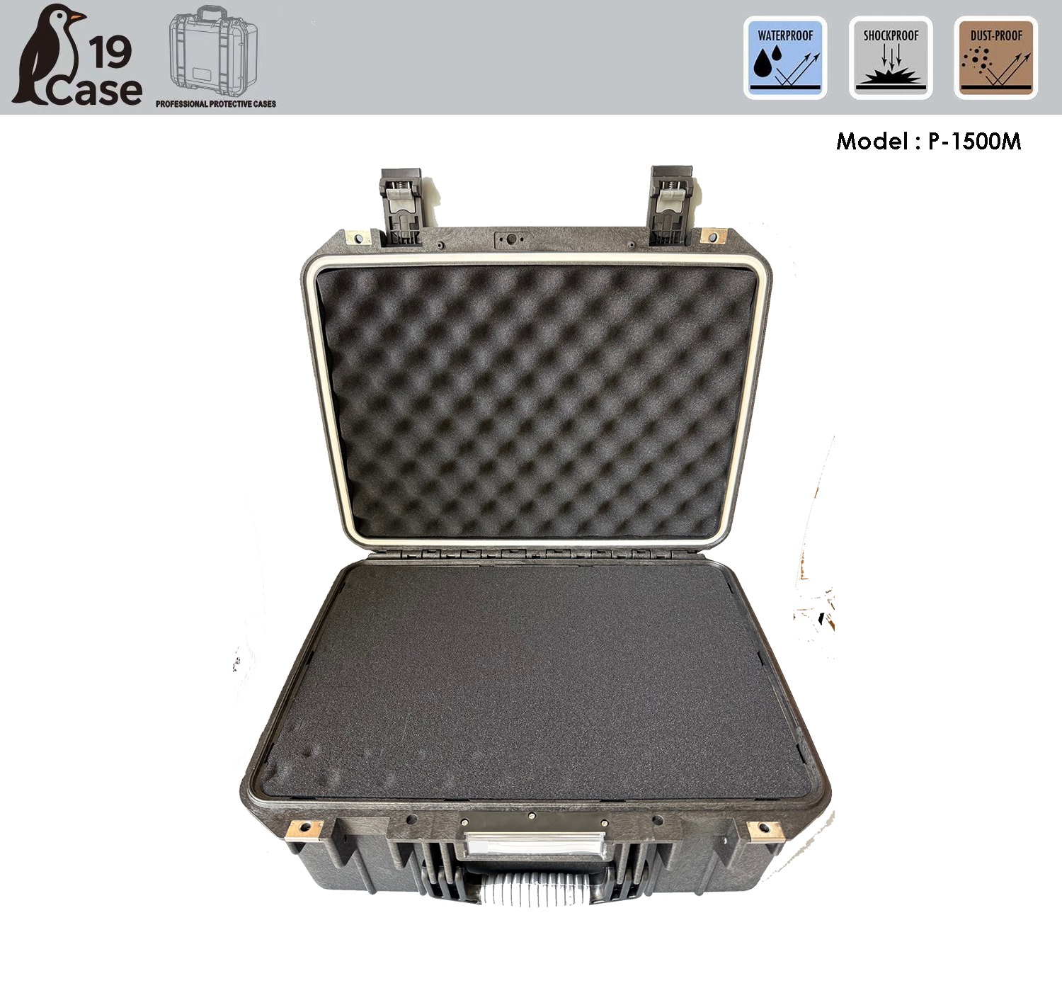 Hardcase P-1500M with Pick & Pluck Foam - Black