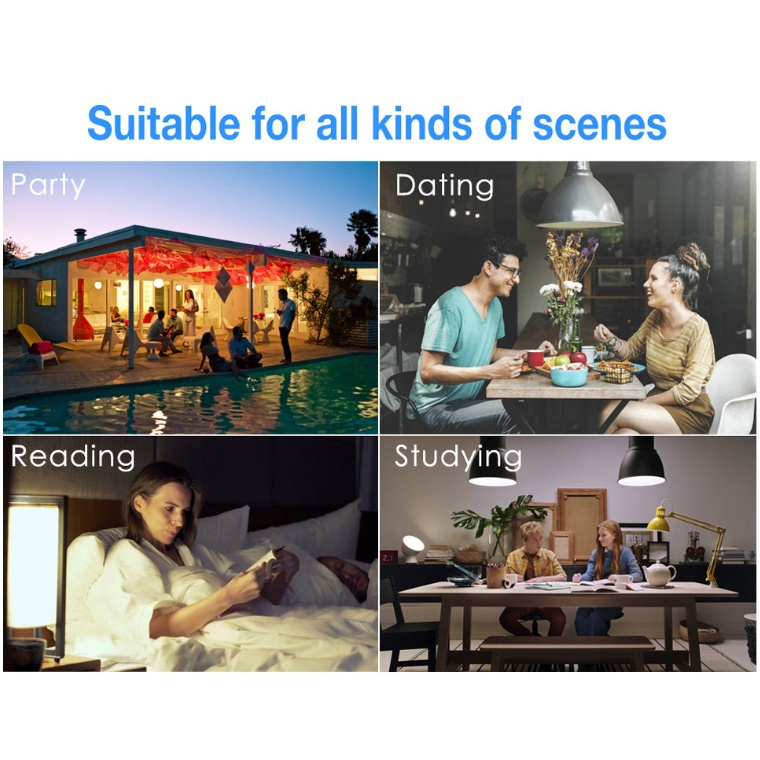 Tuya(ทูย่า) Tuya GU10 220V หลอดไฟอัจฉริยะ LED RGB C+W 5W หรี่แสงได้ ควบคุมผ่านแอปพลิเคชัน