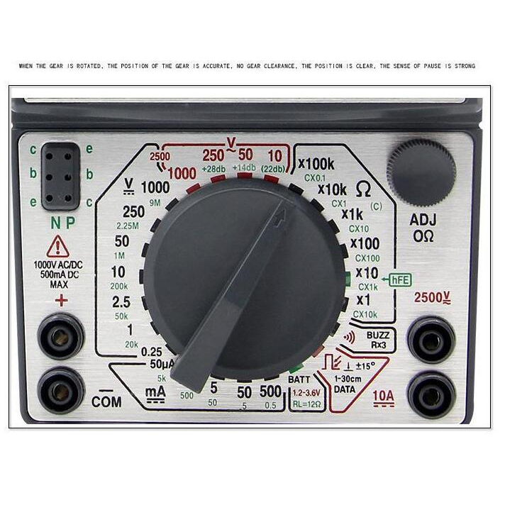 MF47C แรงดันไฟฟ้าความต้านทาน Analog Display Pointer มัลติมิเตอร์ DC/AC Inductance Meter