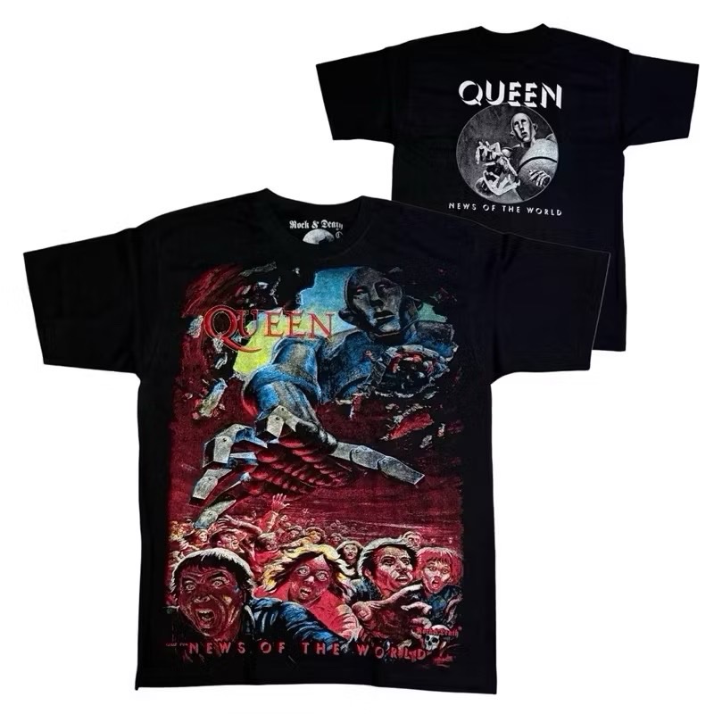 เสื้อวง QUEEN T-SHIRT ป้าย ROCK&DEATH งาน BOOTLEG MEXICO