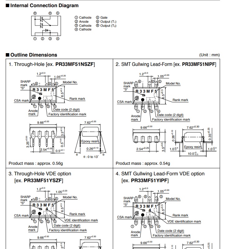 33MF5 ออปโต้คัปเปลอร์ DIP7 PR33MF51NSLH