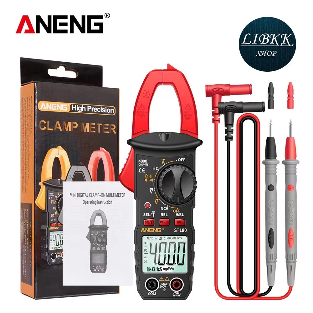 Aneng Aneng ST180 เครื่องวัดแรงดันไฟฟ้าดิจิทัล RMS 4000 ครั้ง สําหรับช่างไฟฟ้า
