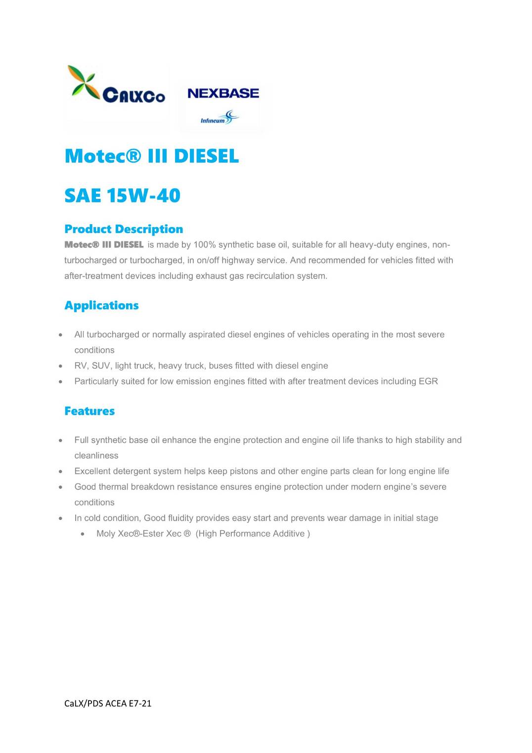 Motec® III 15W-40@20 ลิตร