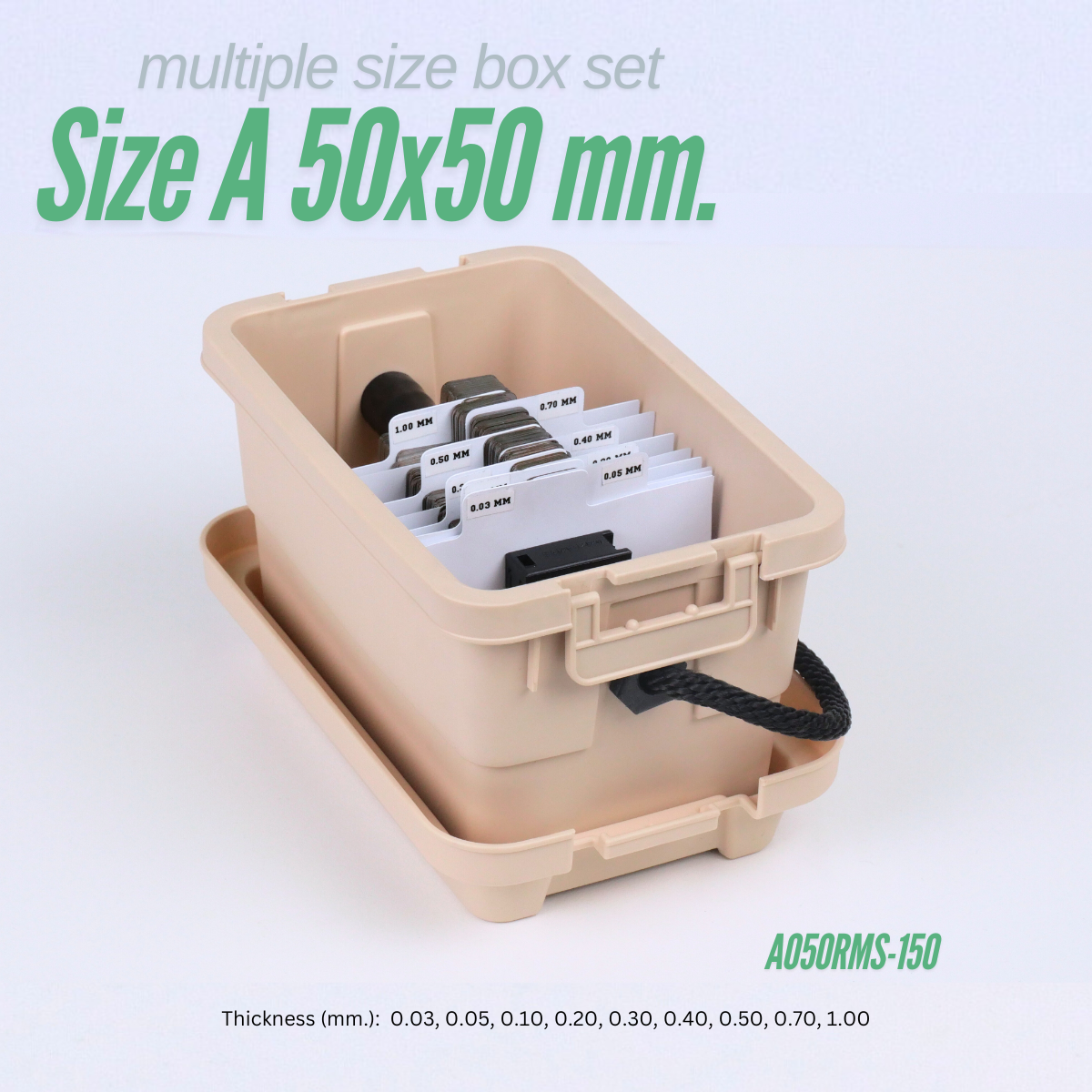 แผ่นชิมตั้งระดับ RMS SHIM-DEE ขนาด A | Precision Stainless Steel Shim Set 50x50 มม. รู 16 มม. | อุปกรณ์ช่วยตั้งศูนย์เครื่องจักรอย่างแม่นยำ