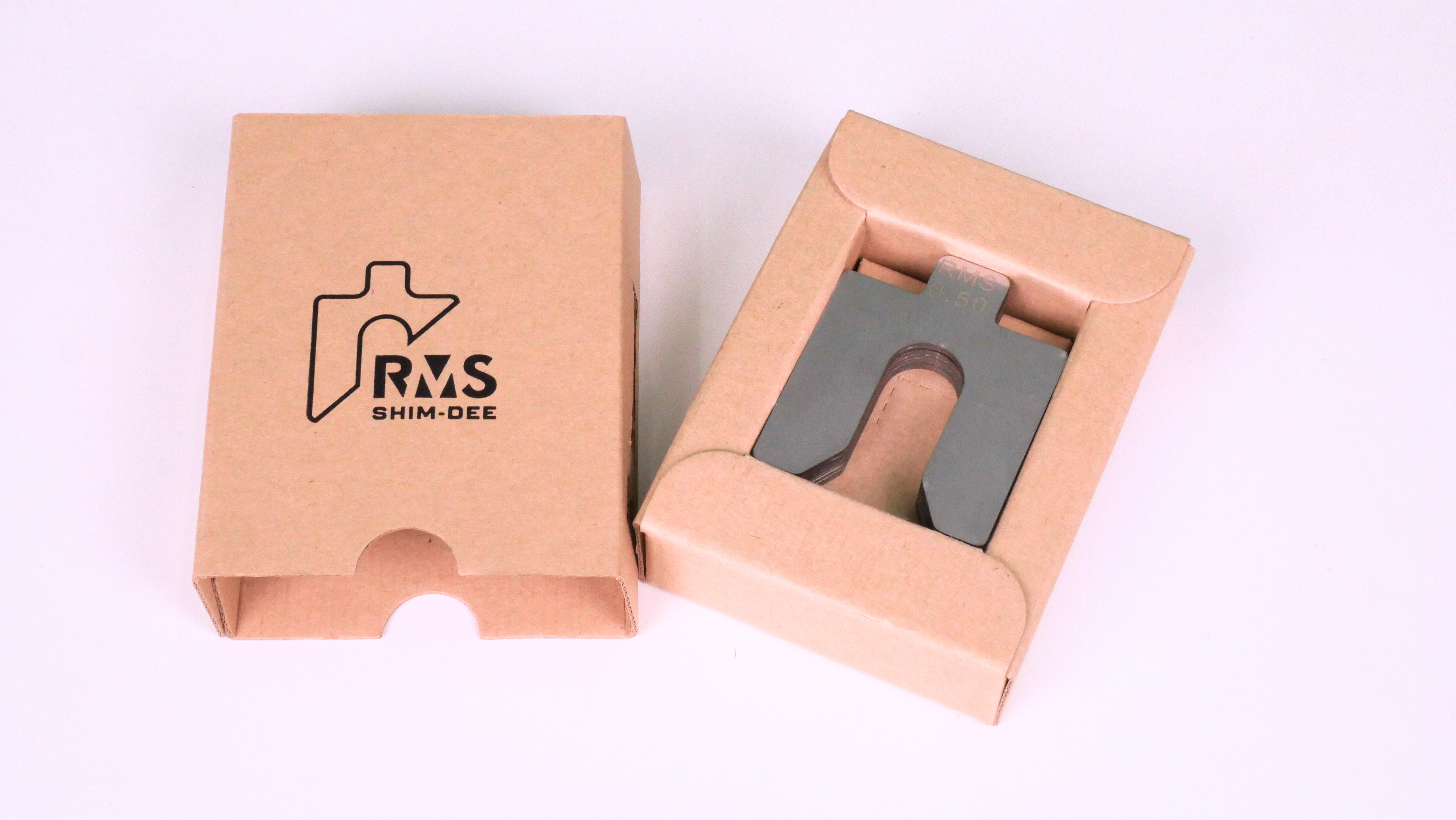 แผ่นชิมตั้งระดับสำเร็จรูป RMS SHIM-DEE สำหรับงานอุตสาหกรรม ขนาด 50x50มม. หนา 0.50มม. (Industrial Precut Shim)