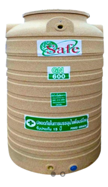 ถัง PE ยี่ห้อ Safe ลายแกรนิต สีทราย GN-600L