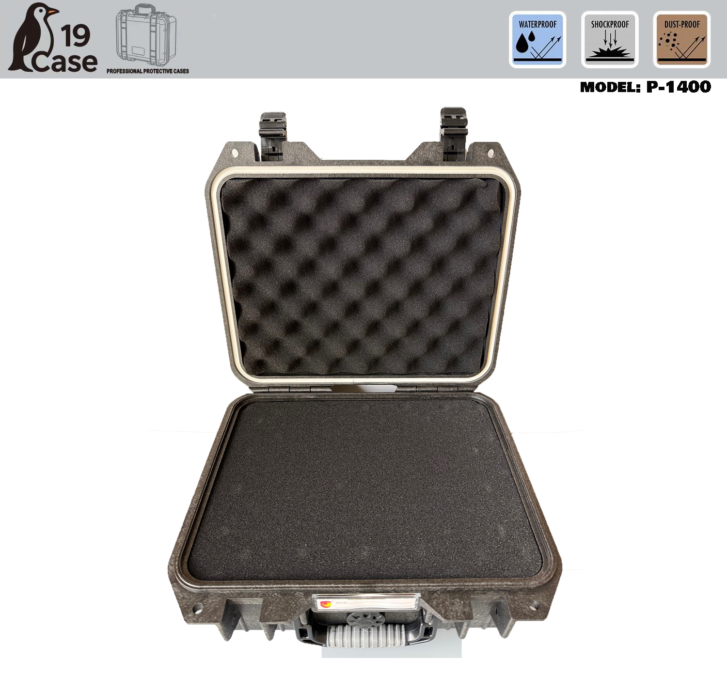 Hardcase P-1400 with Pick & Pluck Foam - Black