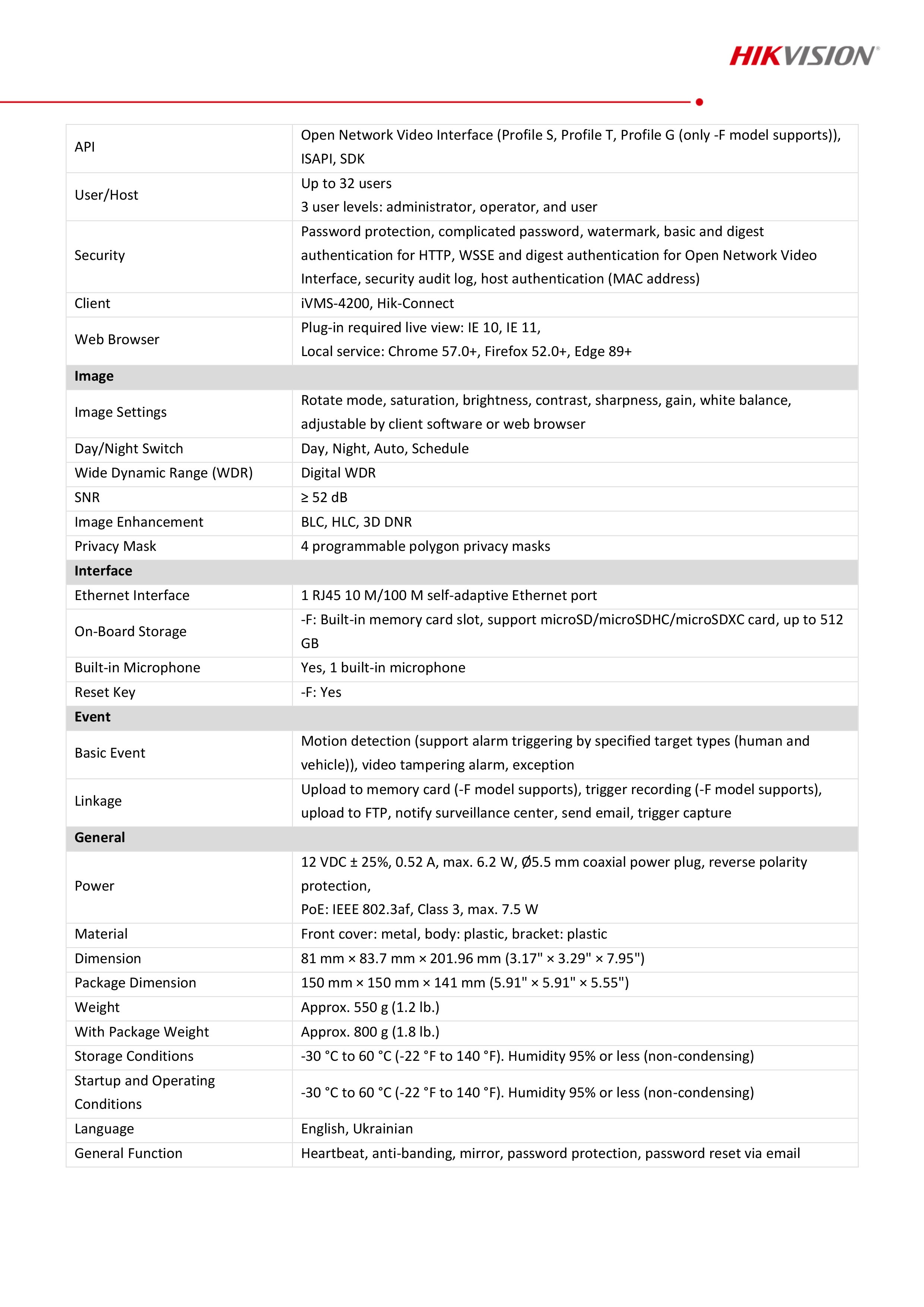 กล้องวงจรปิด Hikvision DS-2CD1T27G2H-LIUF (4 mm.) กล้องวงจรปิดระบบ IP 2 ล้านพิกเซล Smart Hybrid Light มีไมค์ในตัว