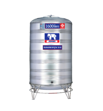 แท็งค์น้ำสเตนเลส ตราจัมโบ้ รุ่นพื้นนูน 0.6 มม. 1600 ลิตร รหัส JN1600