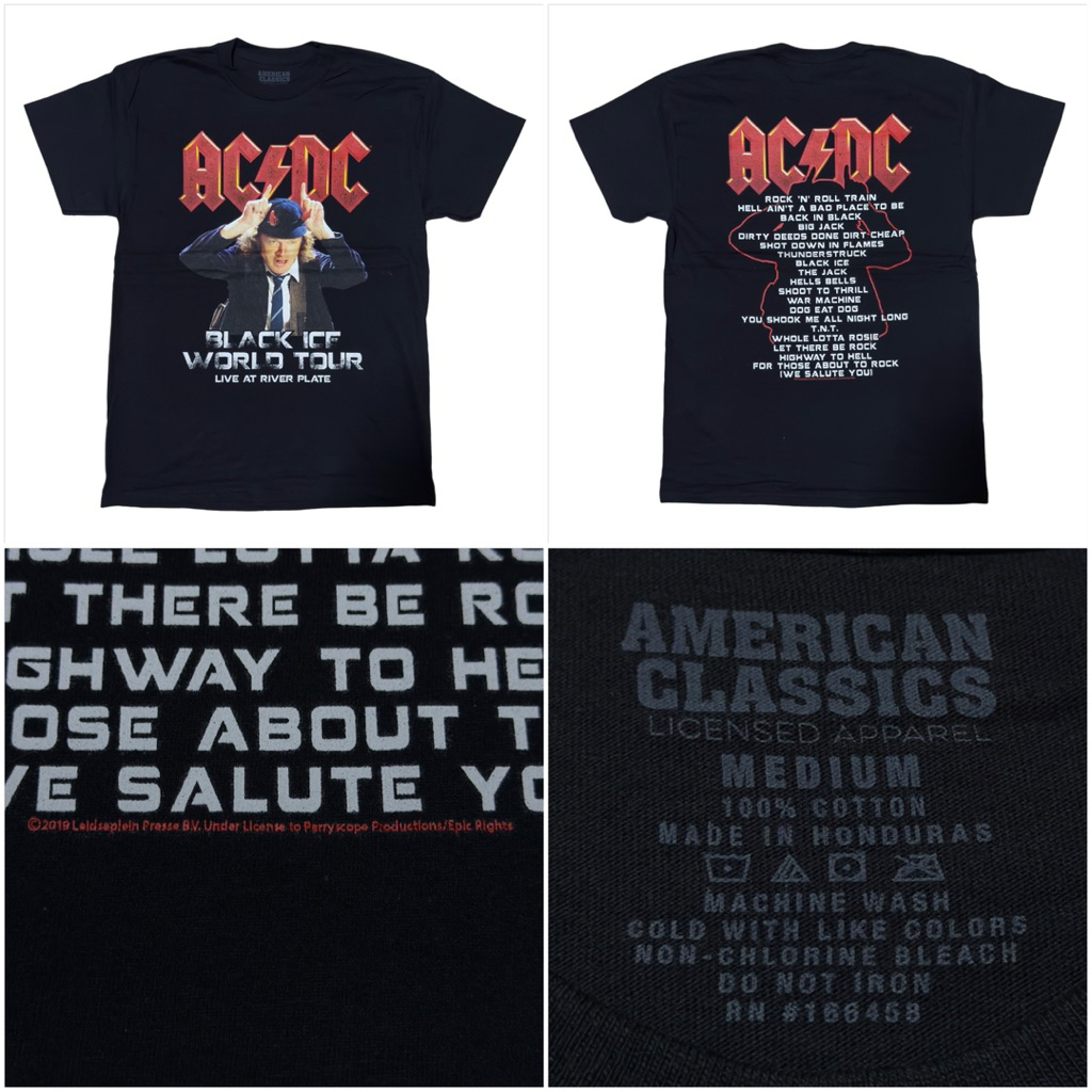 AC/DC Black Ice Tour T-Shirt (Black) | Official USA Licensed
